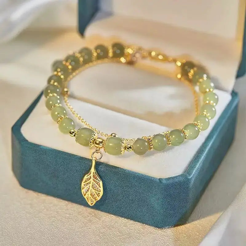 Luxury Gold Hotan Jade Bracelet