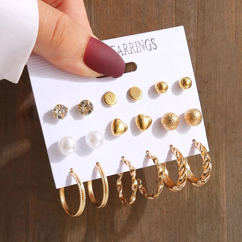 Vintage Gold Pearl Dangle Earrings