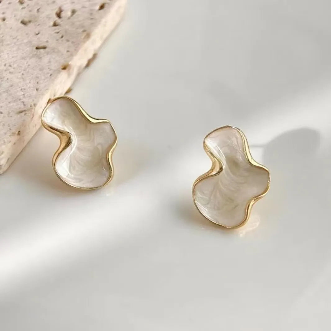Abstract Colorful Irregular Stud Earrings
