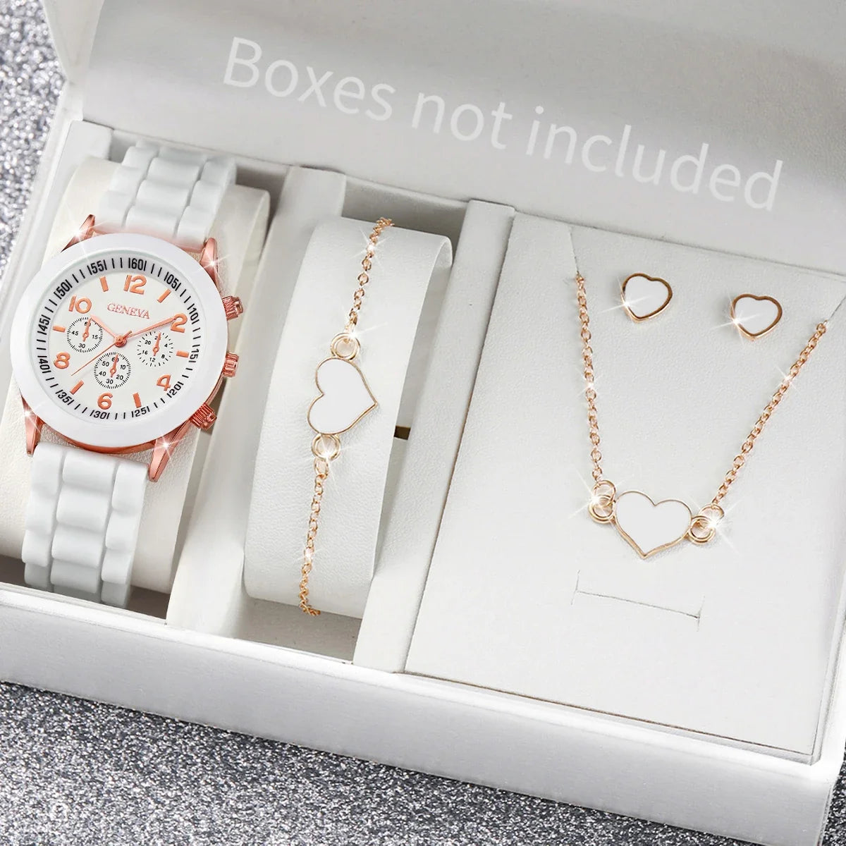 Women Fashion Silicone Watch Set