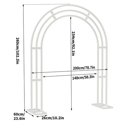 White Wedding Arch Frame Stand