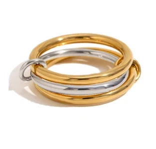 Two Tone Copper Stacking Rings