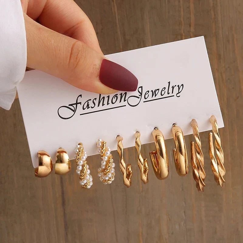 Vintage Gold Pearl Dangle Earrings