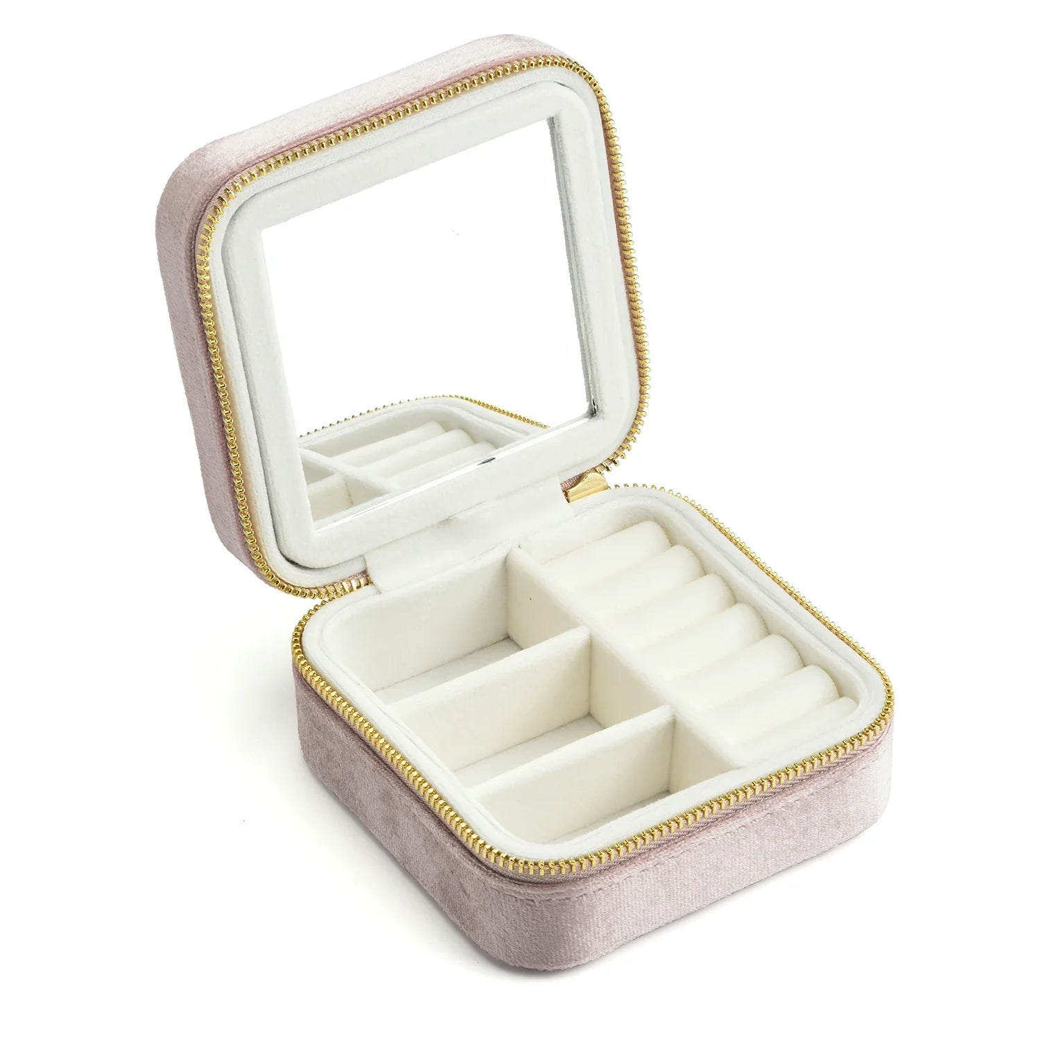 Vintage Velvet Travel Jewelry Box