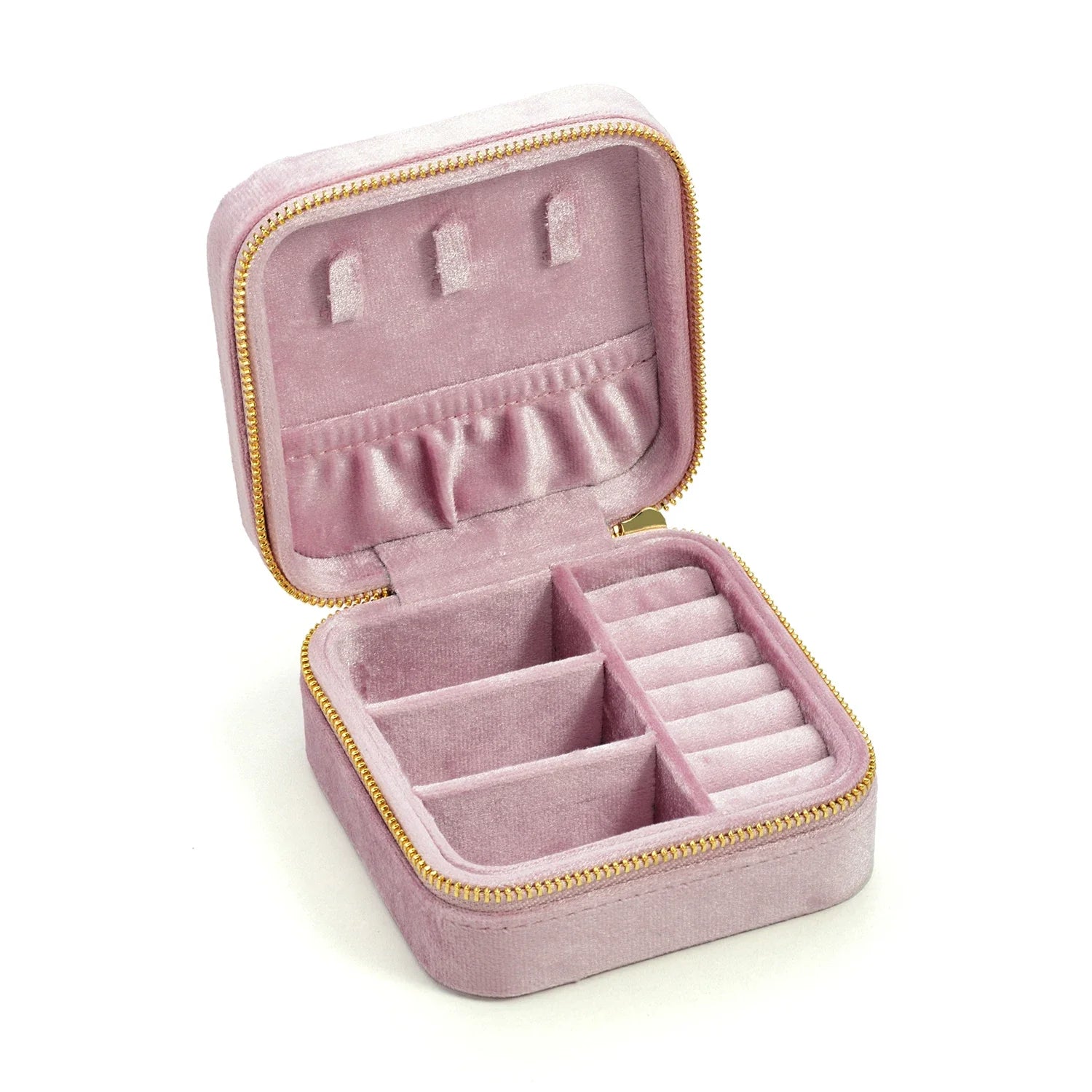 Vintage Velvet Travel Jewelry Box
