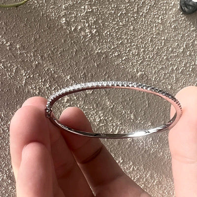 925 Sterling Silver Rose Gold Bangle