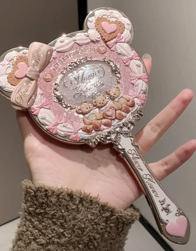 Flower Knows Angel Bunny Hand Mirror