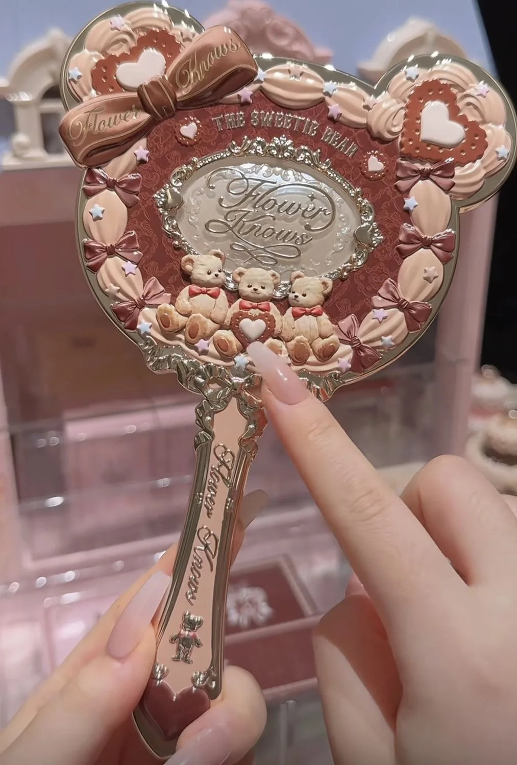 Flower Knows Angel Bunny Hand Mirror