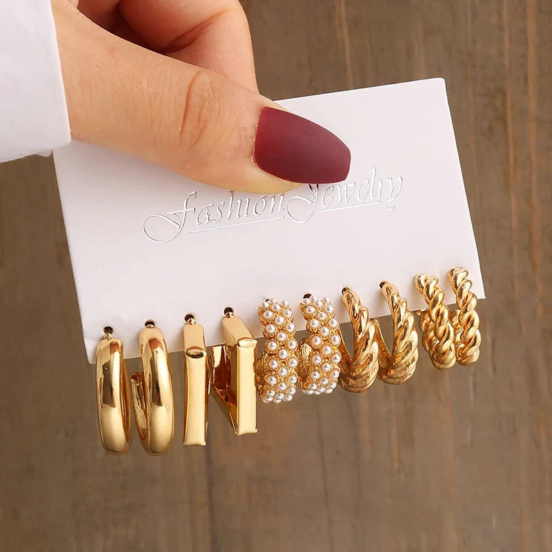 Vintage Gold Pearl Dangle Earrings