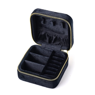Vintage Velvet Travel Jewelry Box