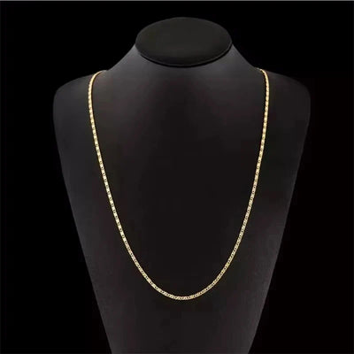 18K Gold Side Chain Necklace