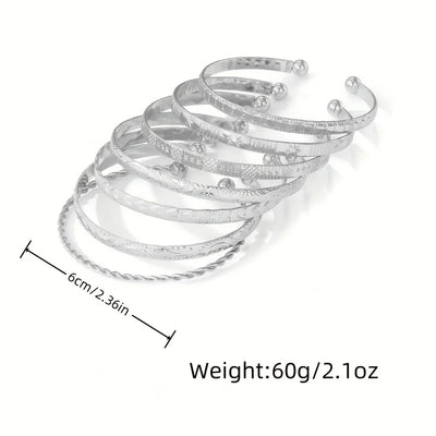 Stackable Engraved Open Cuff Bangles