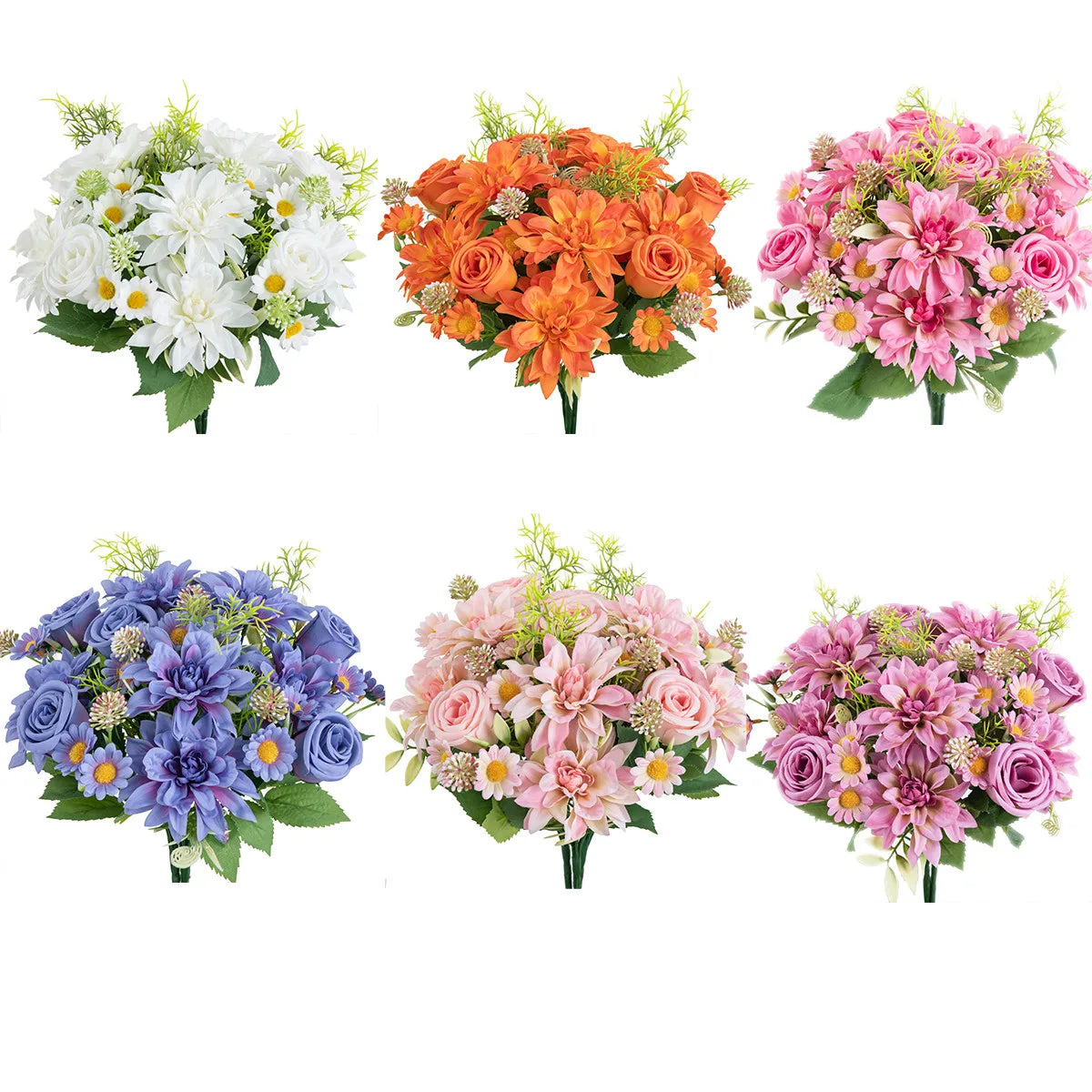 Silk Dahlia Rose Floral Decoration