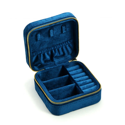 Vintage Velvet Travel Jewelry Box