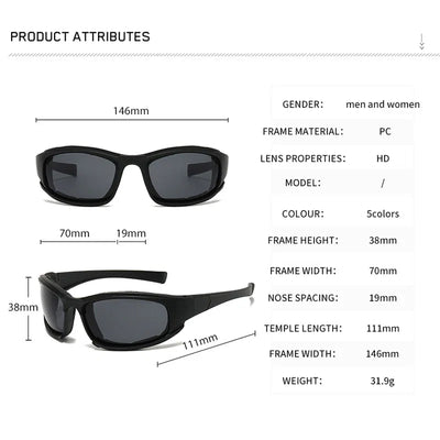 Fashion Cycling Glasses Sunglasses Black Silver Men Women Sun Glasses UV Protection Sports Goggle Camping Hiking Bicycle Eyewear