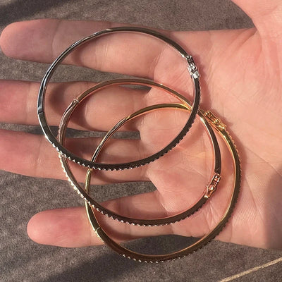 925 Sterling Silver Rose Gold Bangle