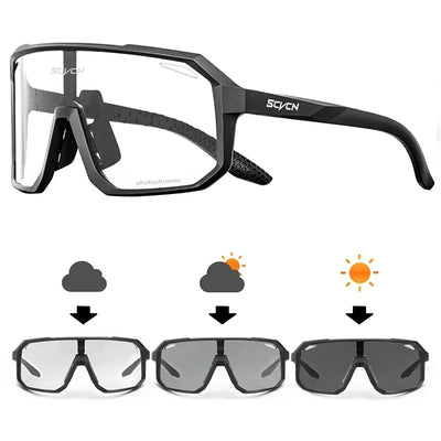 SCVCN Fashion HD Sunglasses Men Women Luxury Glasses Outdoor Sports Runing Drving Shades Racing UV400 MTB Bike Cycling Eyewear