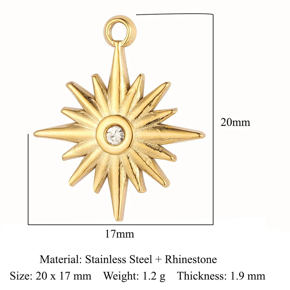 316 Stainless Steel Charm Pendant Set