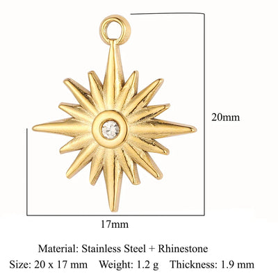 316 Stainless Steel Charm Pendant Set