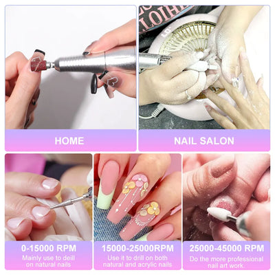 Professional 45000RPM Electric Nail Drill