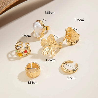 Tocona Luxury Imitation Pearl Rings