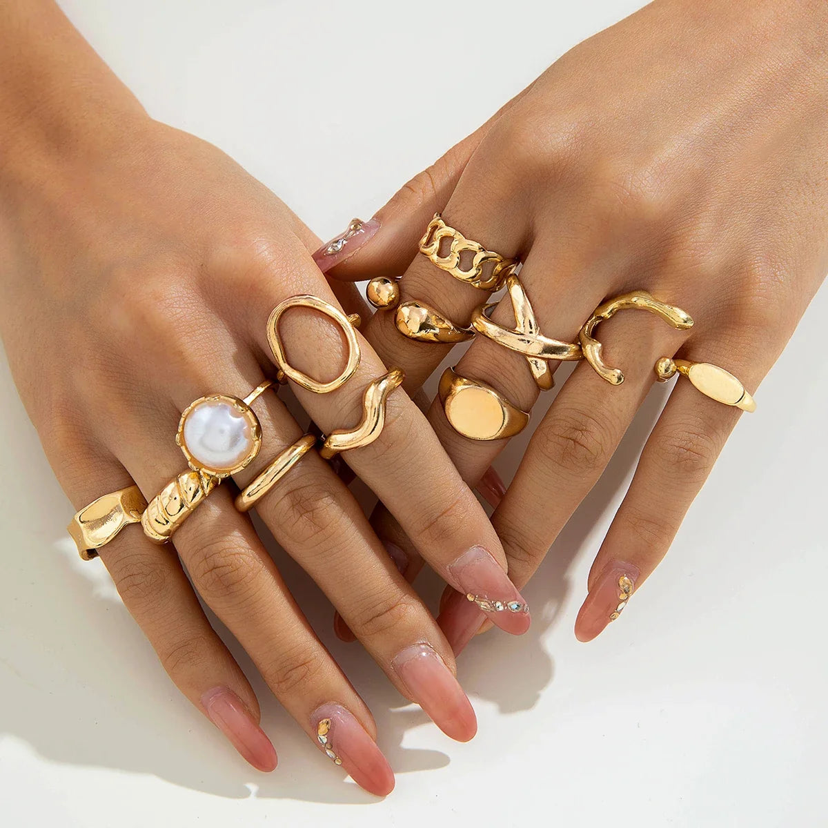Tocona Luxury Imitation Pearl Rings