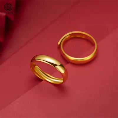 Sand Gold Adjustable Wide Band Ring