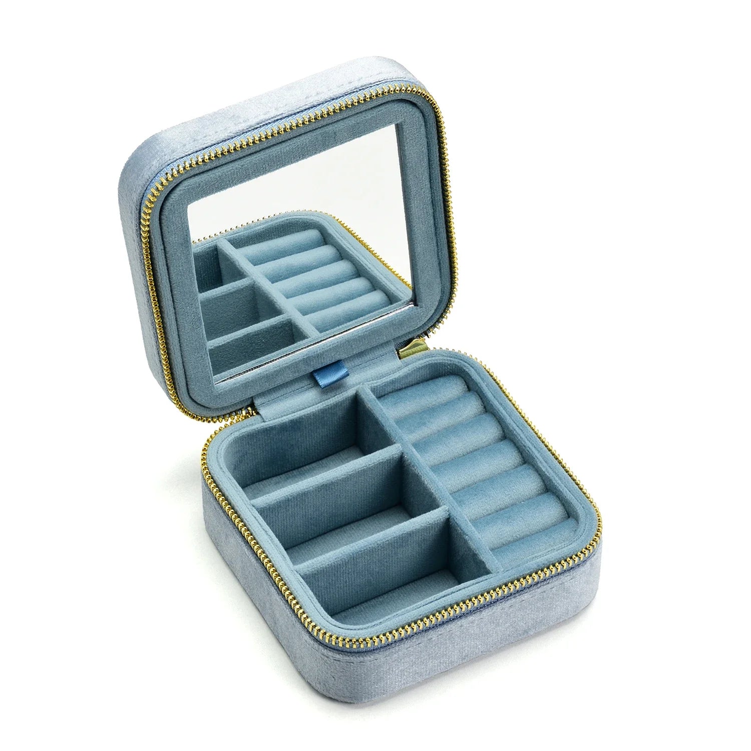 Vintage Velvet Travel Jewelry Box