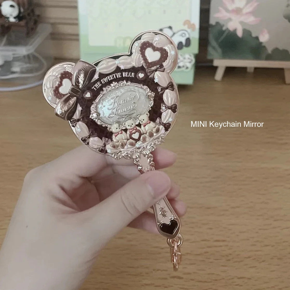 Flower Knows Angel Bunny Hand Mirror