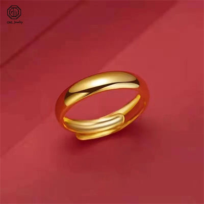 Sand Gold Adjustable Wide Band Ring
