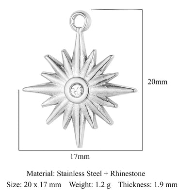 316 Stainless Steel Charm Pendant Set