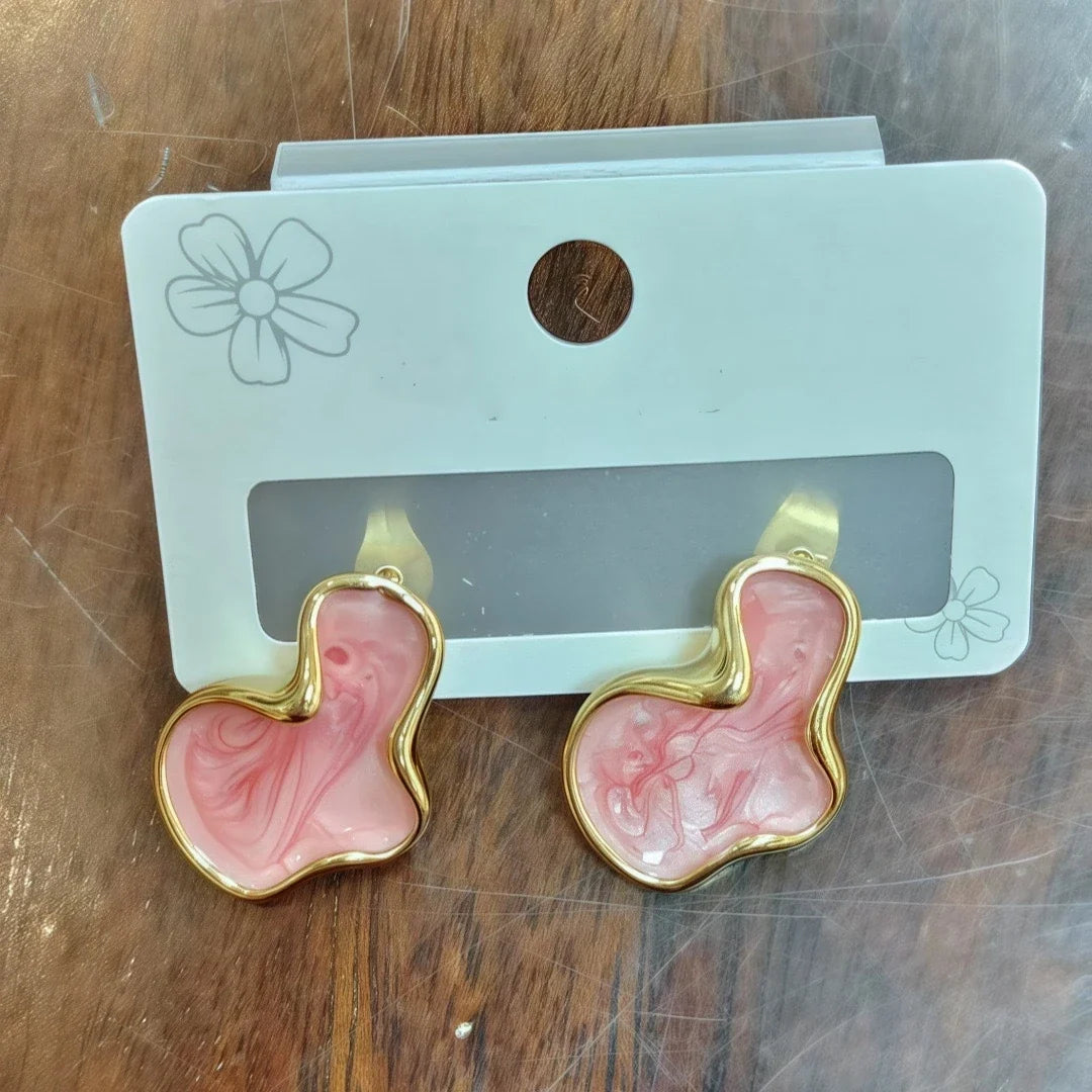 Abstract Colorful Irregular Stud Earrings