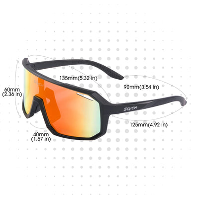 SCVCN Fashion HD Sunglasses Men Women Luxury Glasses Outdoor Sports Runing Drving Shades Racing UV400 MTB Bike Cycling Eyewear