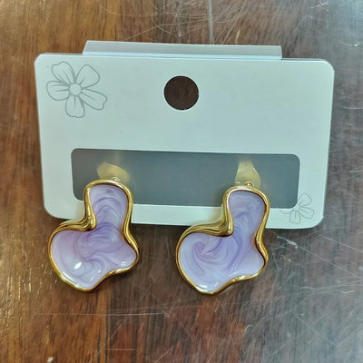 Abstract Colorful Irregular Stud Earrings