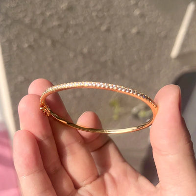 925 Sterling Silver Rose Gold Bangle