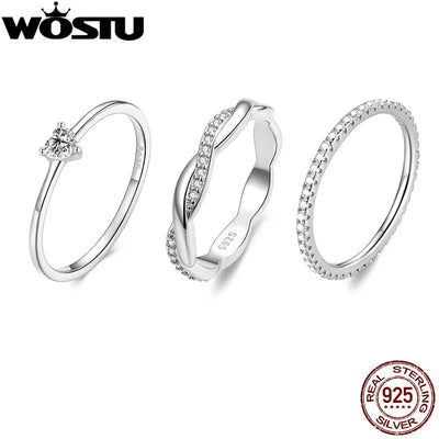 WOSTU 925 Sterling Silver Ring