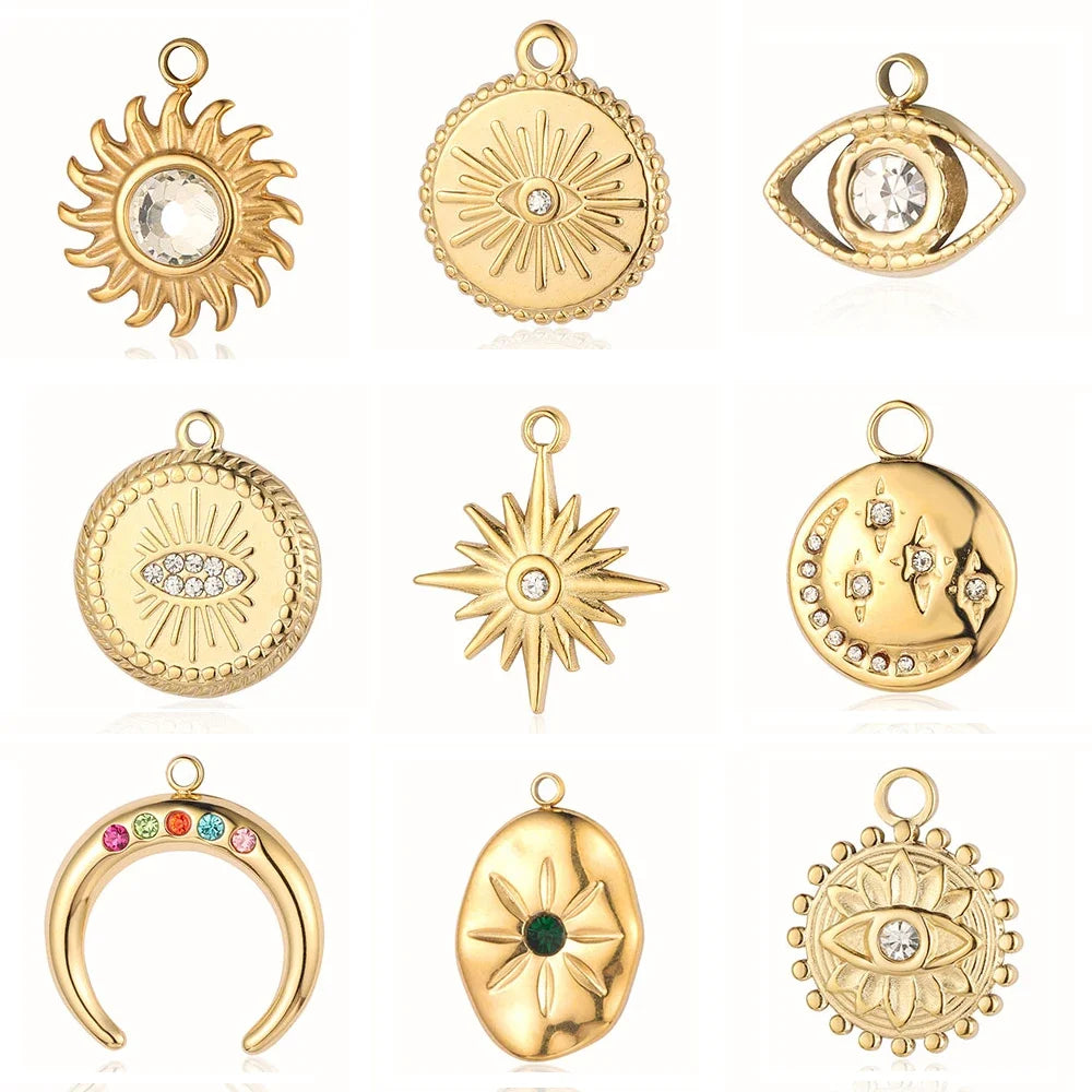 316 Stainless Steel Charm Pendant Set