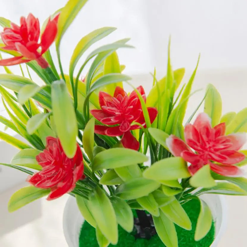 Mini Artificial Flower Bonsai Vase