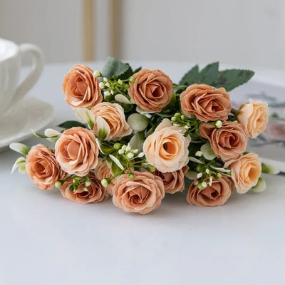 Silk Rose Bouquet Floral Decor