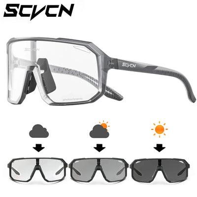 SCVCN Fashion HD Sunglasses Men Women Luxury Glasses Outdoor Sports Runing Drving Shades Racing UV400 MTB Bike Cycling Eyewear