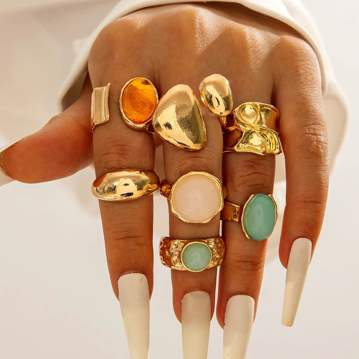 Tocona Luxury Imitation Pearl Rings