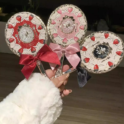 Flower Knows Angel Bunny Hand Mirror