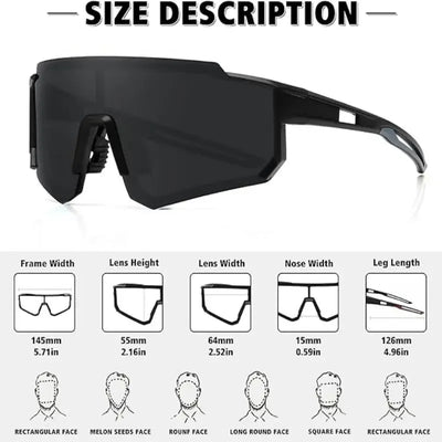 One-Piece Sports Cycling Sunglasses