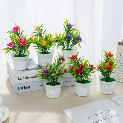 Mini Artificial Flower Bonsai Vase