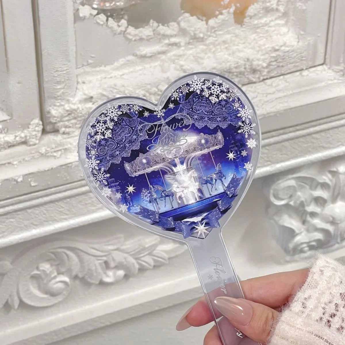 Flower Knows Angel Bunny Hand Mirror
