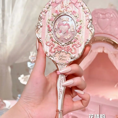 Flower Knows Angel Bunny Hand Mirror