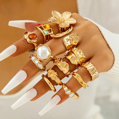 Tocona Luxury Imitation Pearl Rings