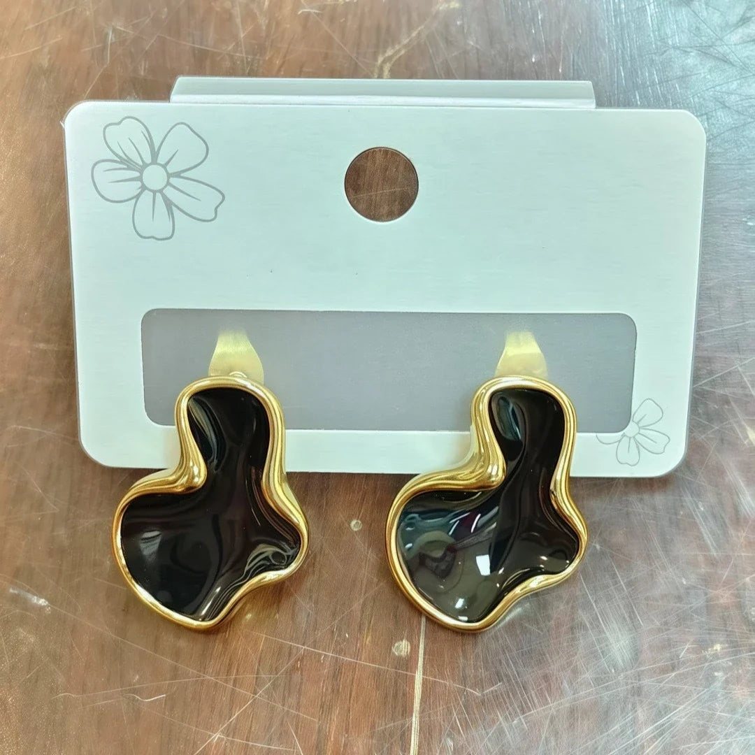 Abstract Colorful Irregular Stud Earrings