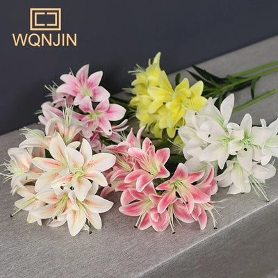 Long Stem Lily Silk Bouquet