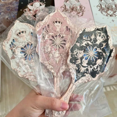 Flower Knows Angel Bunny Hand Mirror